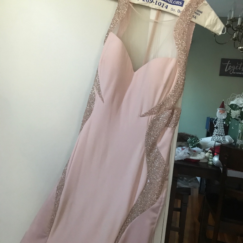 Light pink prom dress